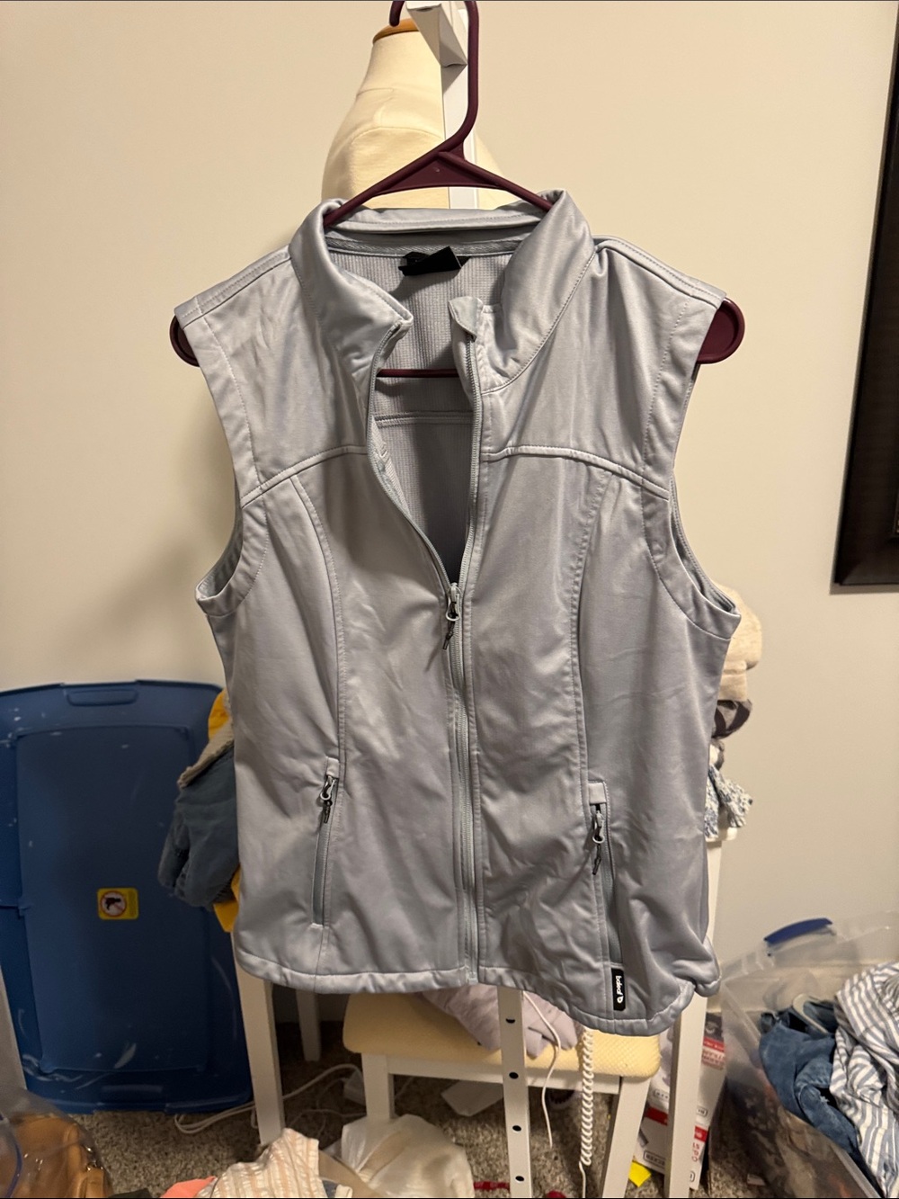 Baleaf Light Gray Women's Sleeveless Zip Vest